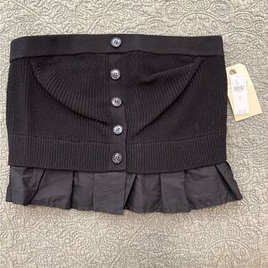 Anthropologie Black Button-Up Top